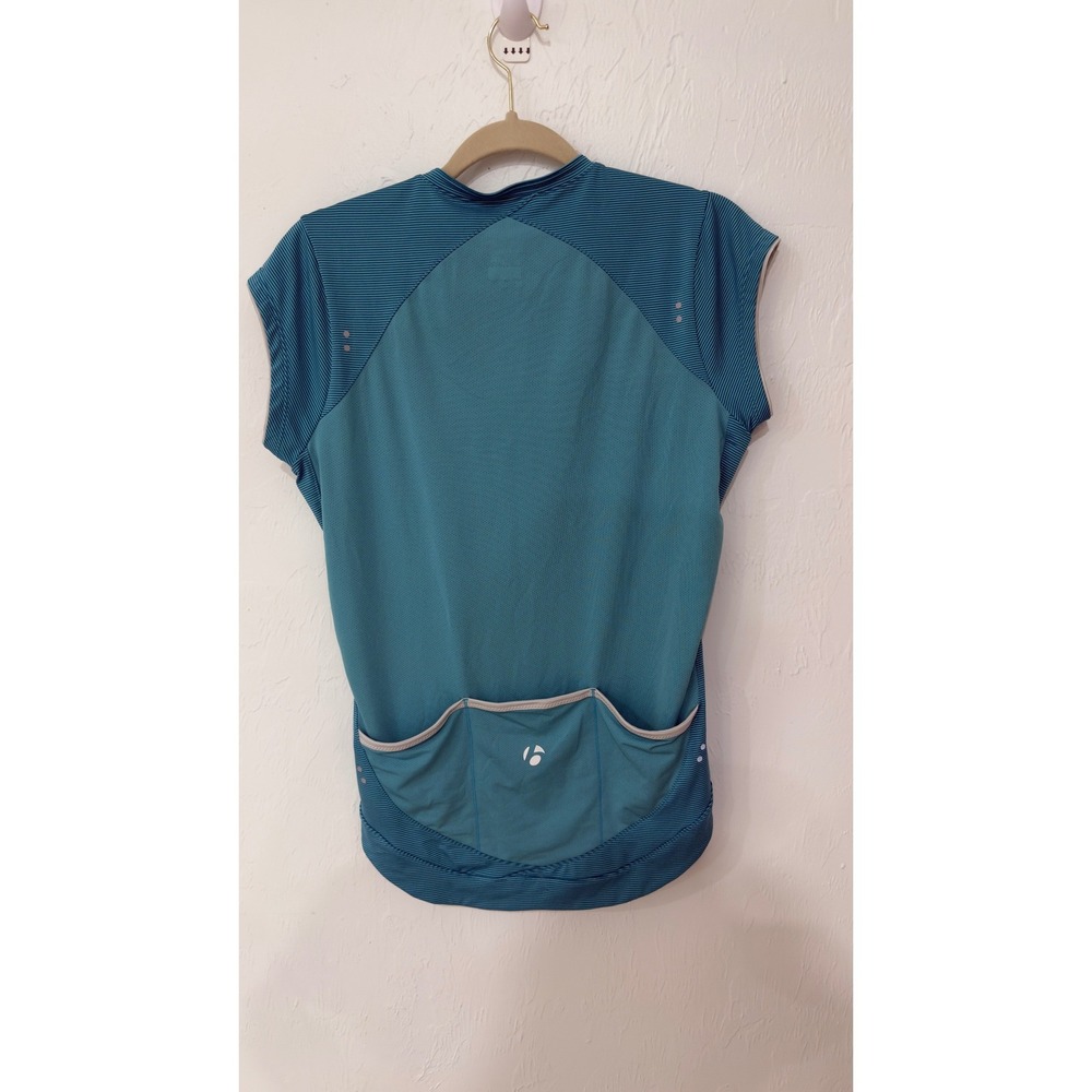 Bontrager Vella Jersey Womens Large‎ Teal Blue Striped Cycling Top 11495 - Picture 4 of 8
